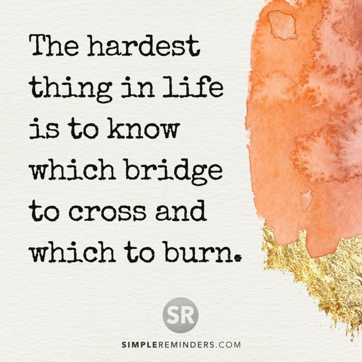 the-hardest-thing-in-lif-is-to-know-which-bridge-to-cross-and-which-to-burn