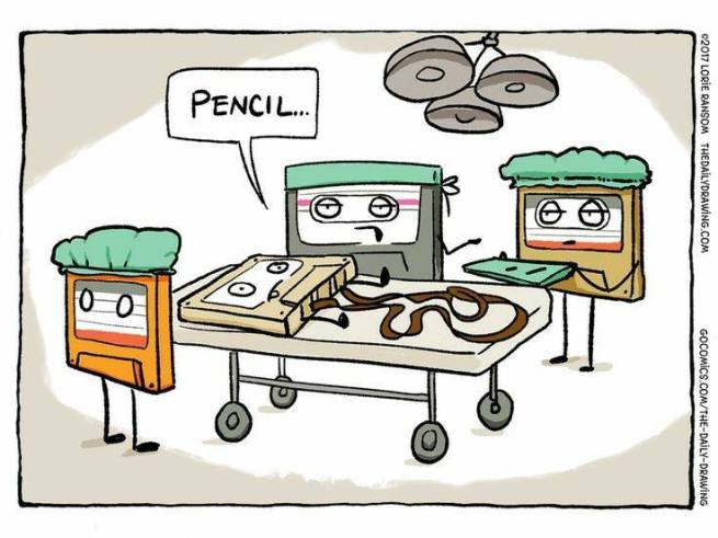 pencil-cassette-tape-humour
